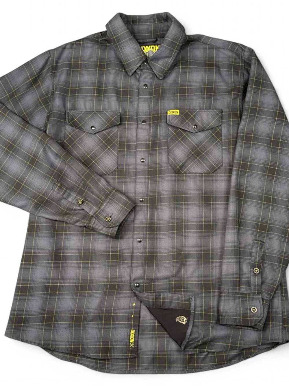 Dixxon Flannel Co The Raven Flannel Shirt Men's 2X Gray Black Plaid